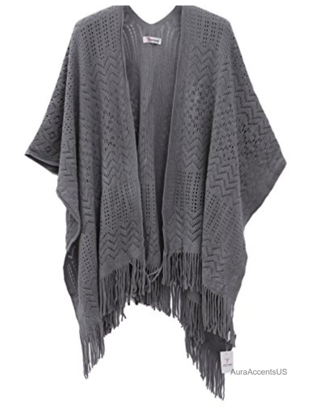 Knit Shawl Wrap Women Fringe Poncho Cardigan Cape Acrylic